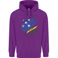 Torn Solomon Islands Flag Day Football Childrens Kids Hoodie Purple