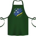 Torn Solomon Islands Flag Day Football Cotton Apron 100% Organic Forest Green