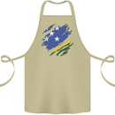 Torn Solomon Islands Flag Day Football Cotton Apron 100% Organic Khaki