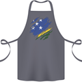 Torn Solomon Islands Flag Day Football Cotton Apron 100% Organic Steel