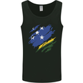 Torn Solomon Islands Flag Day Football Mens Vest Tank Top Black