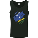 Torn Solomon Islands Flag Day Football Mens Vest Tank Top Black