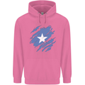 Torn Somalia Flag Somalian Day Football Childrens Kids Hoodie Azalea