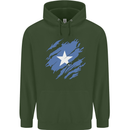 Torn Somalia Flag Somalian Day Football Childrens Kids Hoodie Forest Green