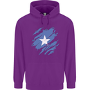 Torn Somalia Flag Somalian Day Football Childrens Kids Hoodie Purple