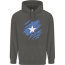Torn Somalia Flag Somalian Day Football Childrens Kids Hoodie Storm Grey