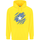 Torn Somalia Flag Somalian Day Football Childrens Kids Hoodie Yellow