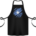 Torn Somalia Flag Somalian Day Football Cotton Apron 100% Organic Black