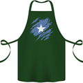 Torn Somalia Flag Somalian Day Football Cotton Apron 100% Organic Forest Green