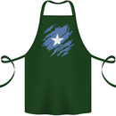 Torn Somalia Flag Somalian Day Football Cotton Apron 100% Organic Forest Green