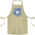 Torn Somalia Flag Somalian Day Football Cotton Apron 100% Organic Khaki