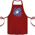 Torn Somalia Flag Somalian Day Football Cotton Apron 100% Organic Maroon