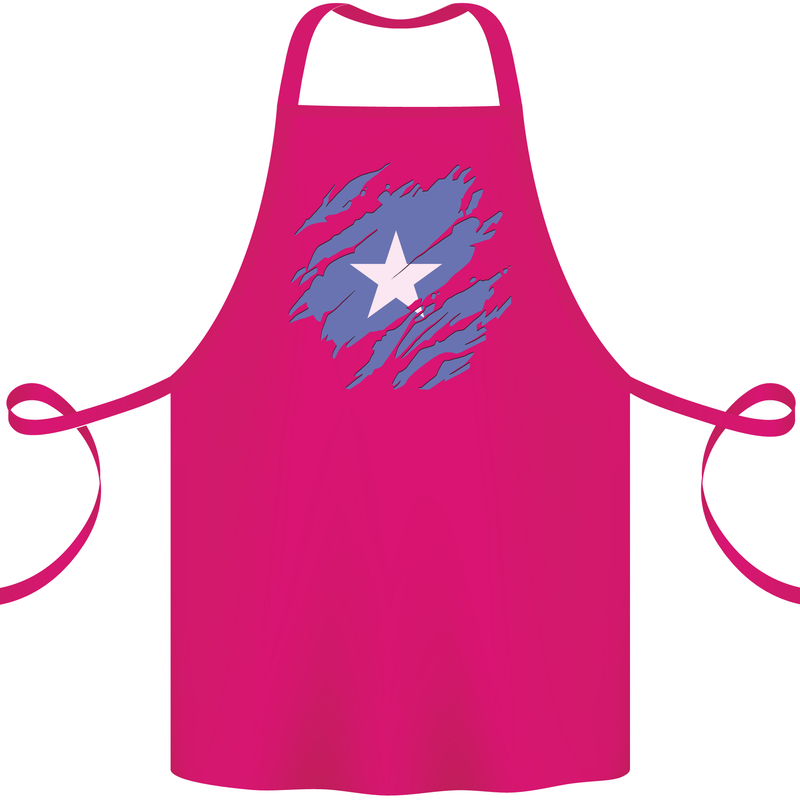 Torn Somalia Flag Somalian Day Football Cotton Apron 100% Organic Pink