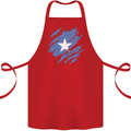 Torn Somalia Flag Somalian Day Football Cotton Apron 100% Organic Red