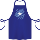 Torn Somalia Flag Somalian Day Football Cotton Apron 100% Organic Royal Blue