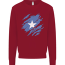 Torn Somalia Flag Somalian Day Football Kids Sweatshirt Jumper Red