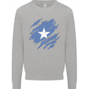 Torn Somalia Flag Somalian Day Football Kids Sweatshirt Jumper Sports Grey