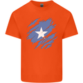 Torn Somalia Flag Somalian Day Football Kids T-Shirt Childrens Orange