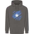 Torn Somalia Flag Somalian Day Football Mens 80% Cotton Hoodie Charcoal