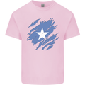 Torn Somalia Flag Somalian Day Football Mens Cotton T-Shirt Tee Top Light Pink