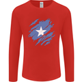 Torn Somalia Flag Somalian Day Football Mens Long Sleeve T-Shirt Red