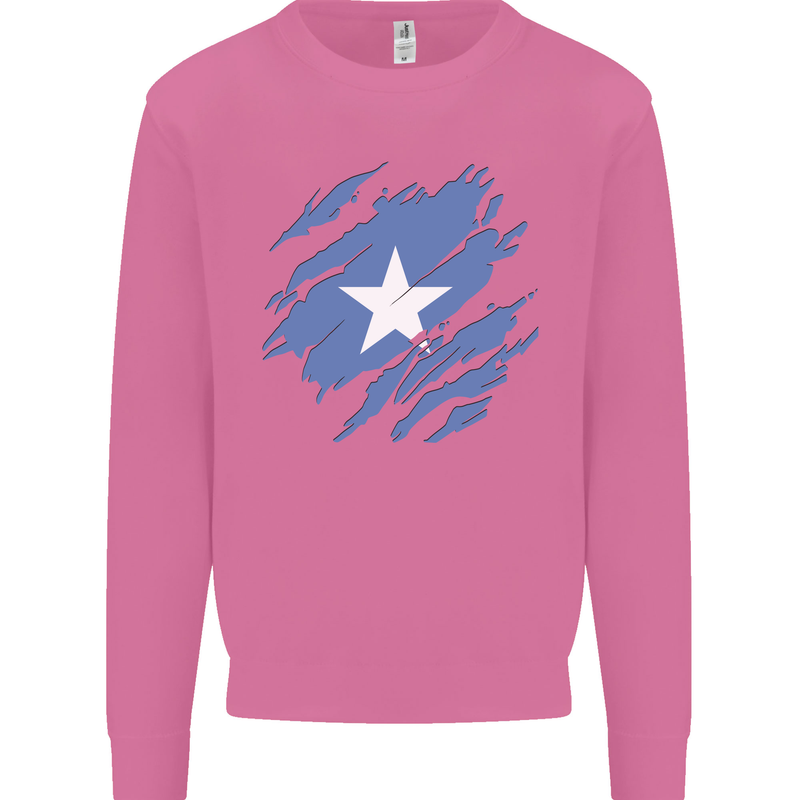 Torn Somalia Flag Somalian Day Football Mens Sweatshirt Jumper Azalea