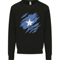 Torn Somalia Flag Somalian Day Football Mens Sweatshirt Jumper Black