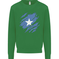 Torn Somalia Flag Somalian Day Football Mens Sweatshirt Jumper Irish Green