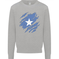Torn Somalia Flag Somalian Day Football Mens Sweatshirt Jumper Sports Grey