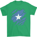 Torn Somalia Flag Somalian Day Football Mens T-Shirt 100% Cotton Irish Green