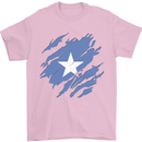 Torn Somalia Flag Somalian Day Football Mens T-Shirt 100% Cotton Light Pink