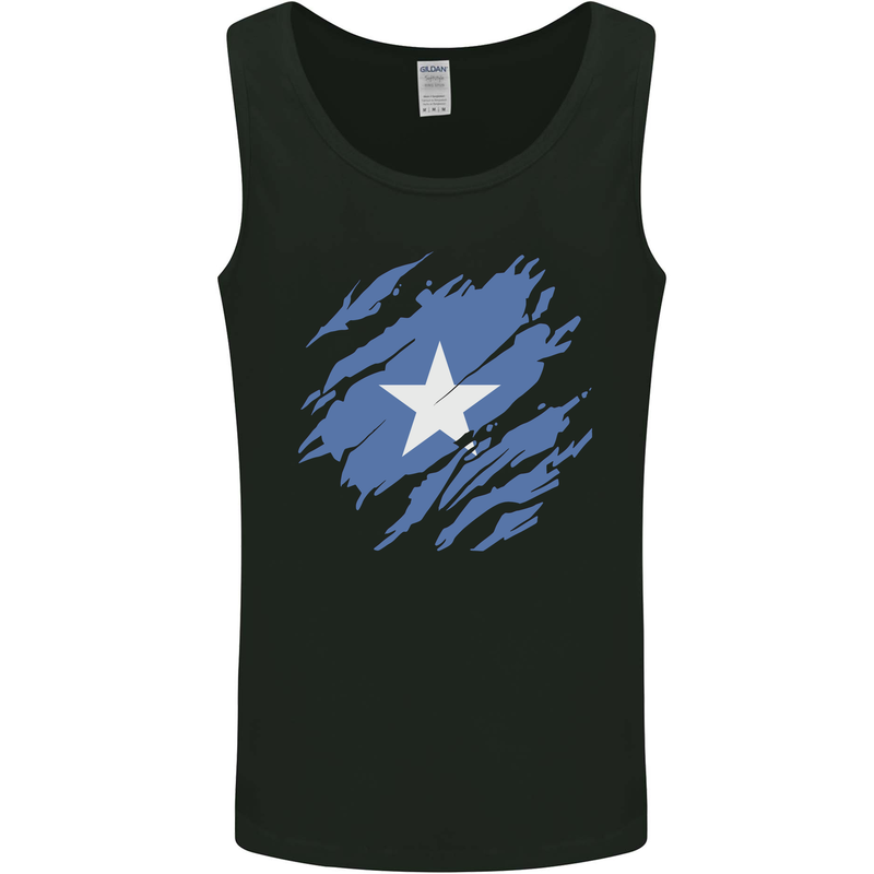 Torn Somalia Flag Somalian Day Football Mens Vest Tank Top Black