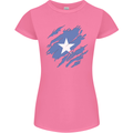 Torn Somalia Flag Somalian Day Football Womens Petite Cut T-Shirt Azalea