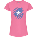 Torn Somalia Flag Somalian Day Football Womens Petite Cut T-Shirt Azalea