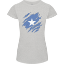 Torn Somalia Flag Somalian Day Football Womens Petite Cut T-Shirt Sports Grey