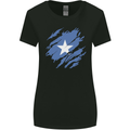 Torn Somalia Flag Somalian Day Football Womens Wider Cut T-Shirt Black