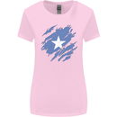 Torn Somalia Flag Somalian Day Football Womens Wider Cut T-Shirt Light Pink
