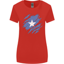 Torn Somalia Flag Somalian Day Football Womens Wider Cut T-Shirt Red