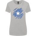 Torn Somalia Flag Somalian Day Football Womens Wider Cut T-Shirt Sports Grey