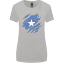 Torn Somalia Flag Somalian Day Football Womens Wider Cut T-Shirt Sports Grey