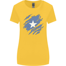 Torn Somalia Flag Somalian Day Football Womens Wider Cut T-Shirt Yellow