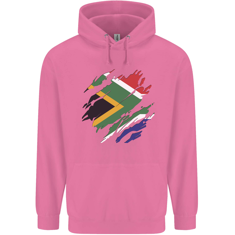 Torn South African Flag Africa Day Football Childrens Kids Hoodie Azalea