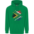 Torn South African Flag Africa Day Football Childrens Kids Hoodie Irish Green