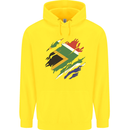 Torn South African Flag Africa Day Football Childrens Kids Hoodie Yellow
