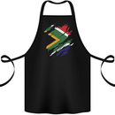 Torn South African Flag Africa Day Football Cotton Apron 100% Organic Black