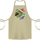 Torn South African Flag Africa Day Football Cotton Apron 100% Organic Khaki