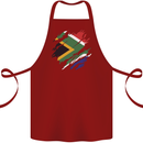 Torn South African Flag Africa Day Football Cotton Apron 100% Organic Maroon