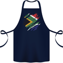 Torn South African Flag Africa Day Football Cotton Apron 100% Organic Navy Blue