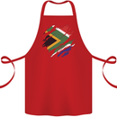 Torn South African Flag Africa Day Football Cotton Apron 100% Organic Red
