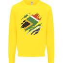 Torn South African Flag Africa Day Football Kids Sweatshirt Jumper Yellow